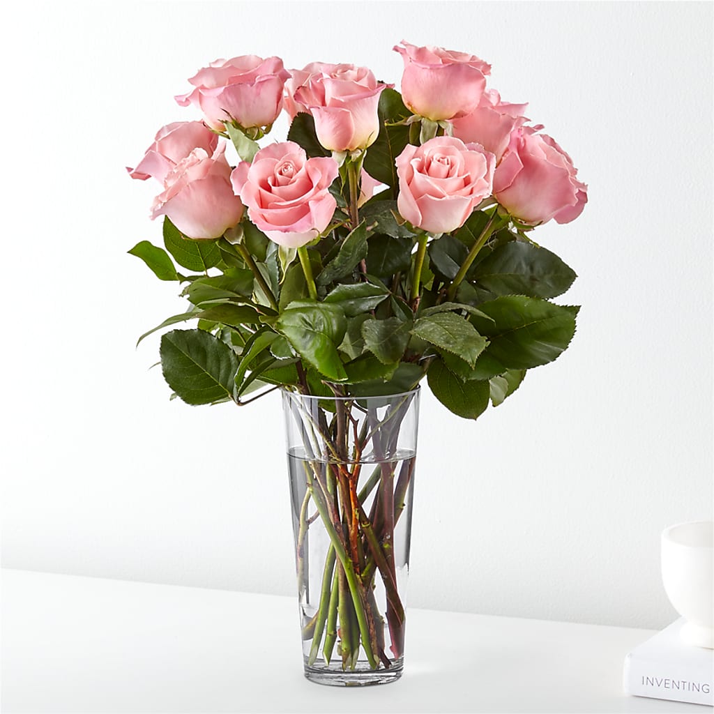 Long Stem Pink Rose Bouquet – Family Florist, Red Springs NC