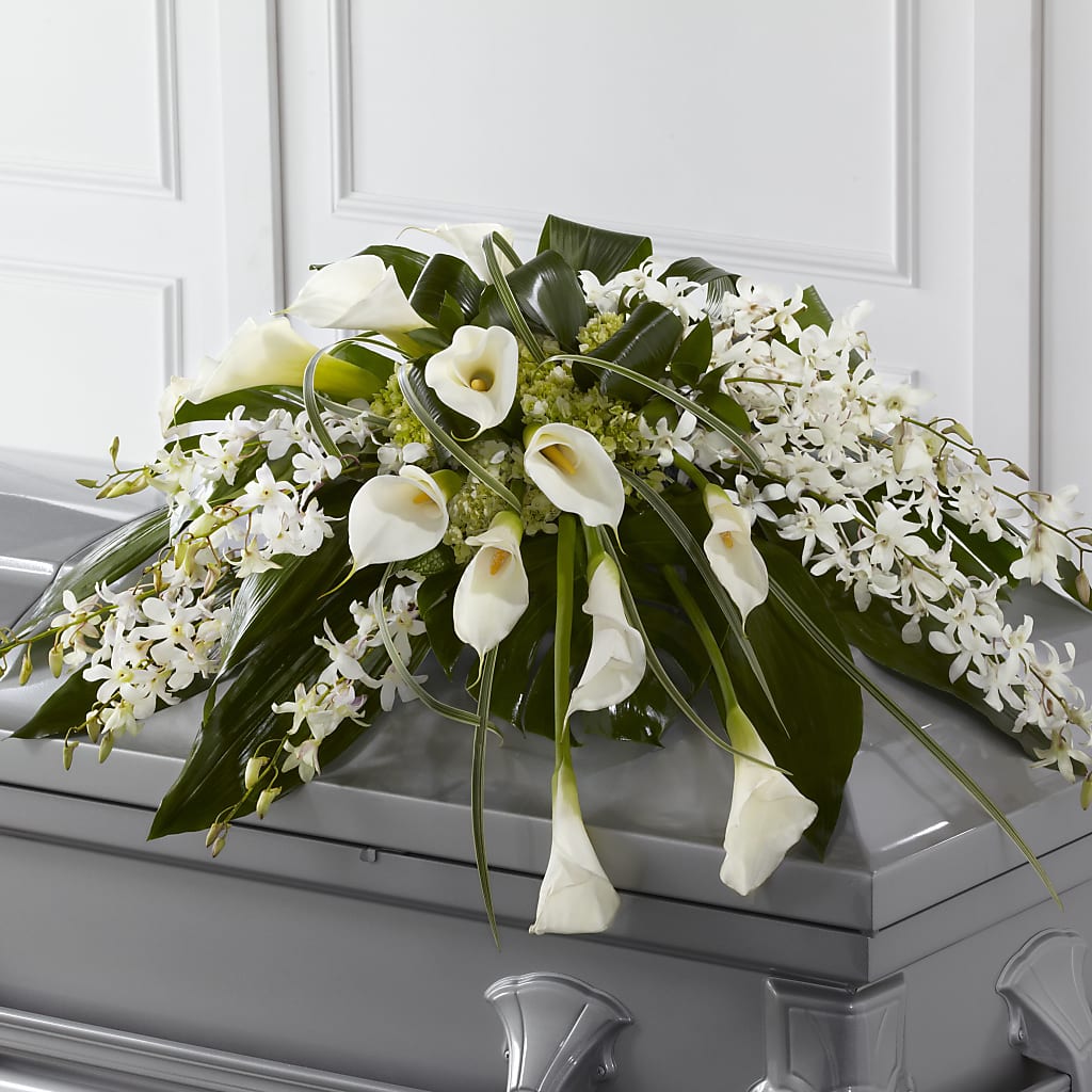Angel Wings Casket Spray – Family Florist, Red Springs NC