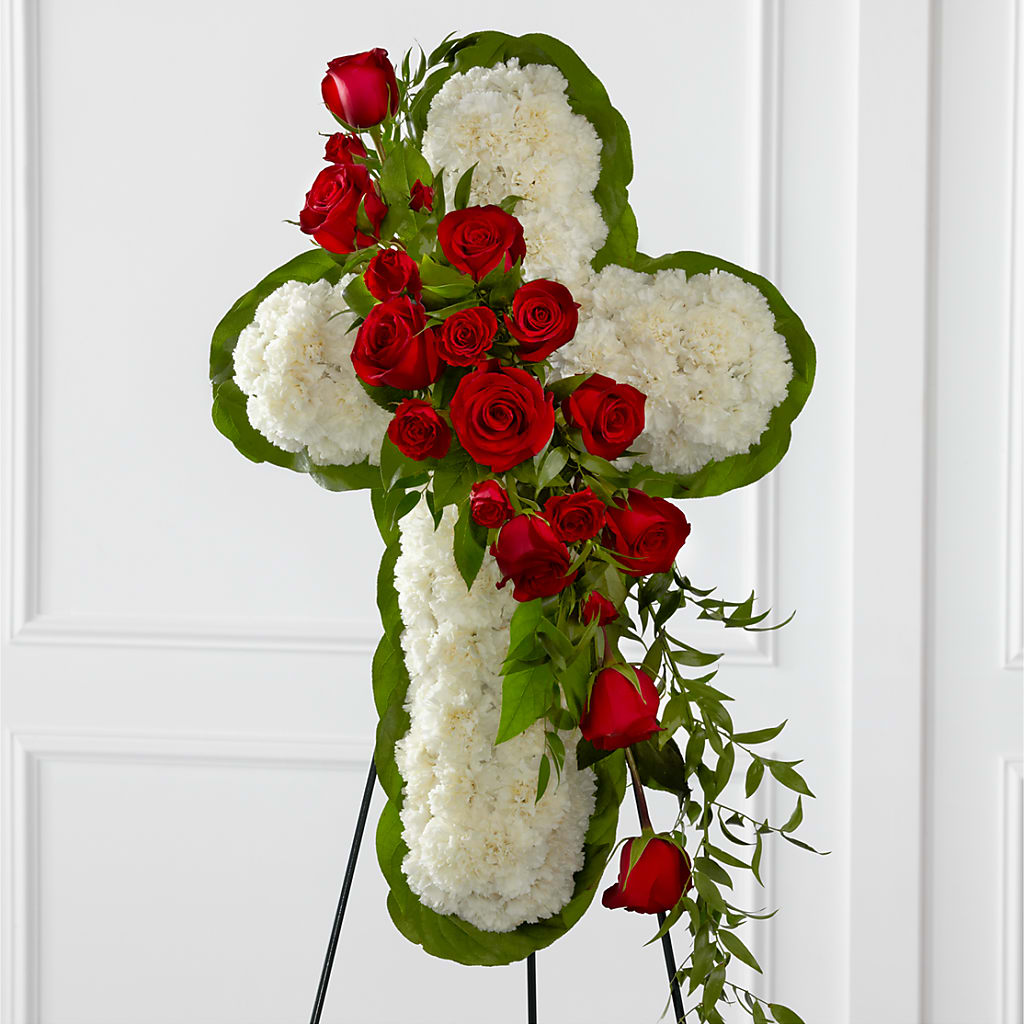 Floral Cross Easel – Family Florist, Red Springs NC