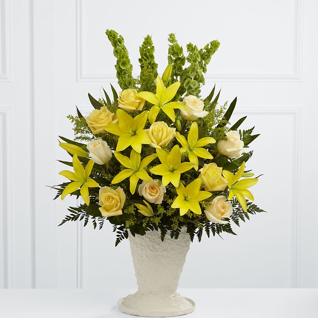 Golden Memories Arrangement – Family Florist, Red Springs NC