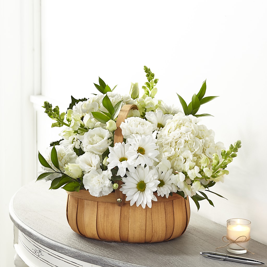 Pure Ivory Basket – Family Florist, Red Springs NC