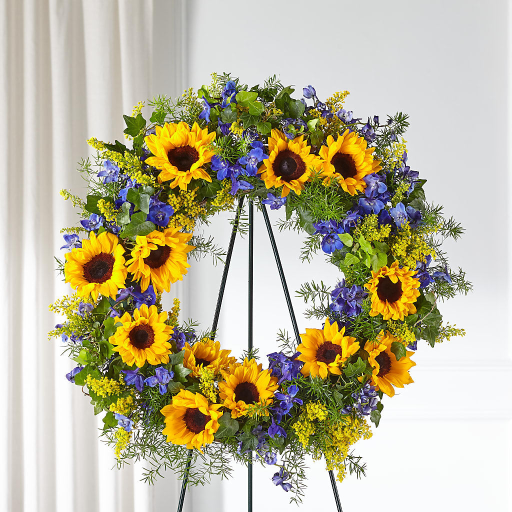 Bright Rays Wreath – Family Florist, Red Springs NC