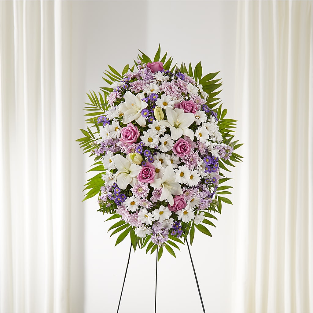Surrounded by Love Standing Spray – Family Florist, Red Springs NC