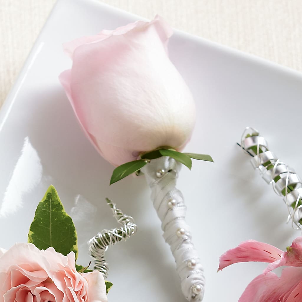 Pink Rose Boutonniere – Family Florist, Red Springs NC