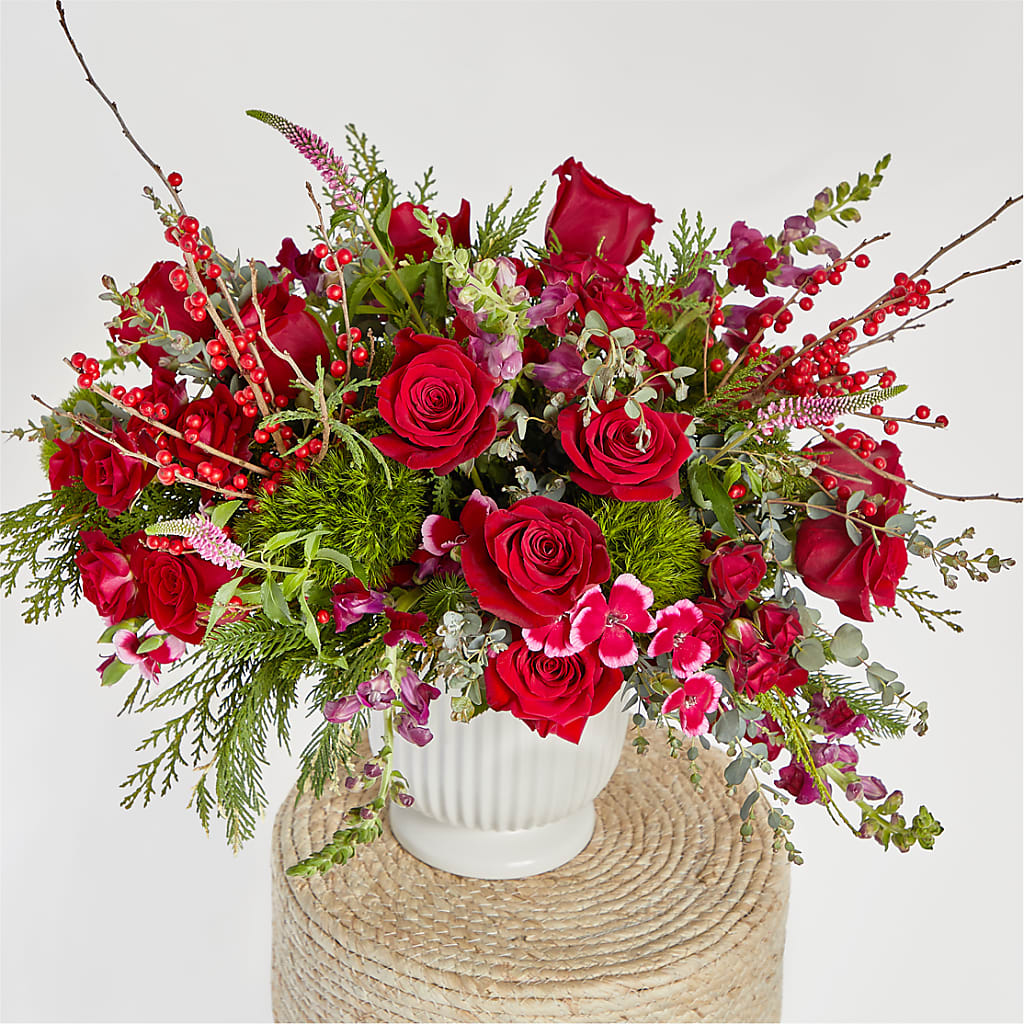 Big Red Bow Bouquet –  Family Florist, Red Springs NC