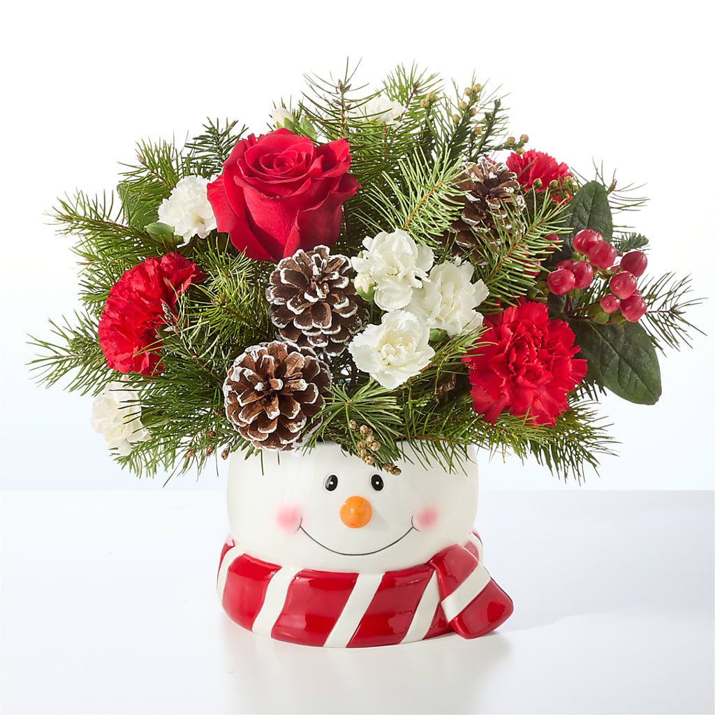Jolly Snowman Bouquet –  Family Florist, Red Springs NC