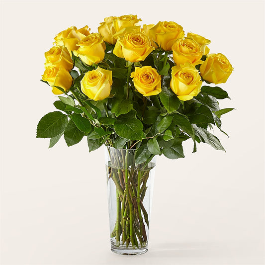 Long Stem Yellow Rose Bouquet –  Family Florist, Red Springs NC