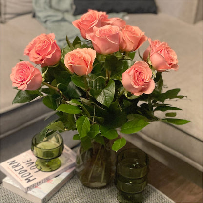 Long Stem Pink Rose Bouquet –  Family Florist, Red Springs NC