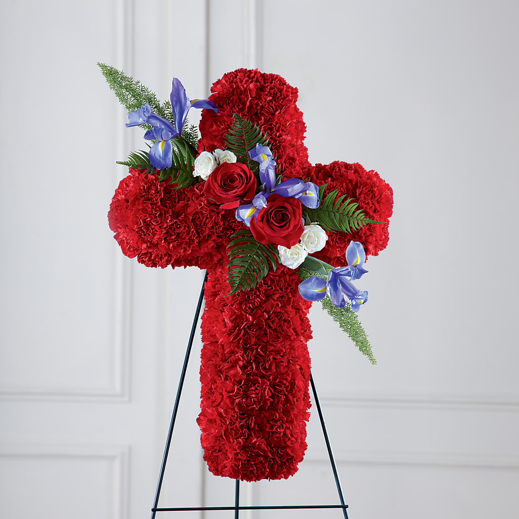 Faithful Hero Floral Cross –  Family Florist, Red Springs NC