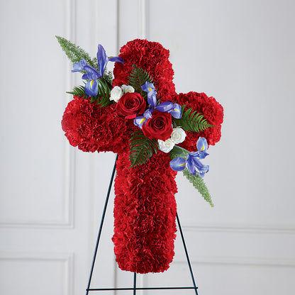 Faithful Hero Floral Cross –  Family Florist, Red Springs NC