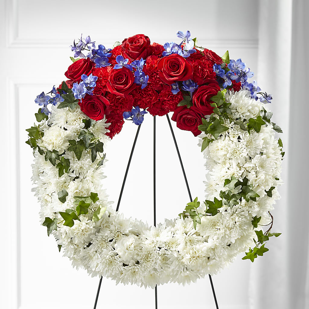 Patriotic Passion Wreath –  Family Florist, Red Springs NC