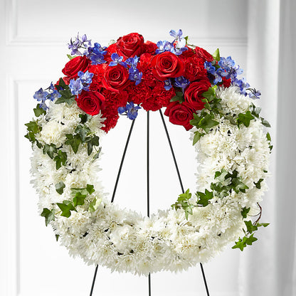 Patriotic Passion Wreath –  Family Florist, Red Springs NC