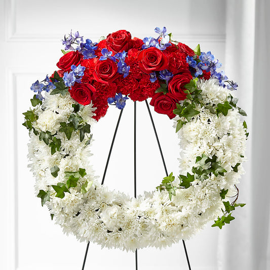 Patriotic Passion Wreath –  Family Florist, Red Springs NC