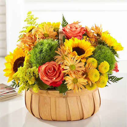 Harvest Sunflower Basket –  Family Florist, Red Springs NC