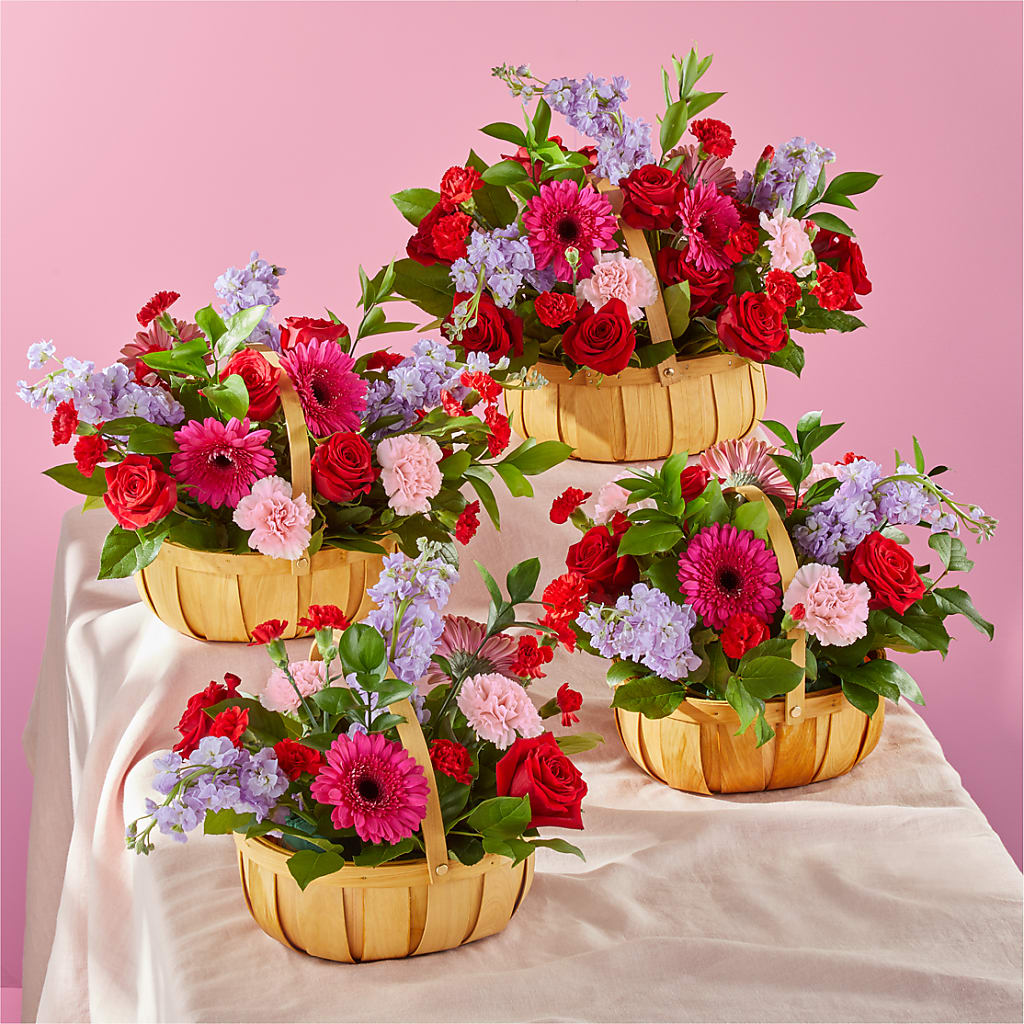 Pink Picnic Basket –  Family Florist, Red Springs NC