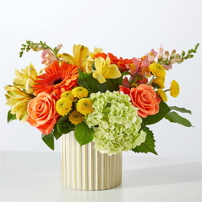 Autumn Sunshine Bouquet with Ivory Vase –  Family Florist, Red Springs NC