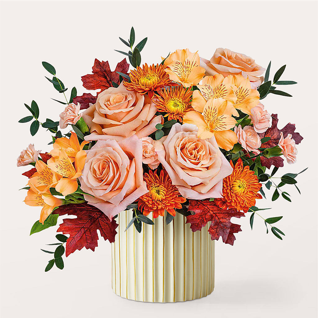 Spiced Latte Bouquet with Ivory Vase –  Family Florist, Red Springs NC