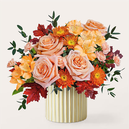 Spiced Latte Bouquet with Ivory Vase –  Family Florist, Red Springs NC