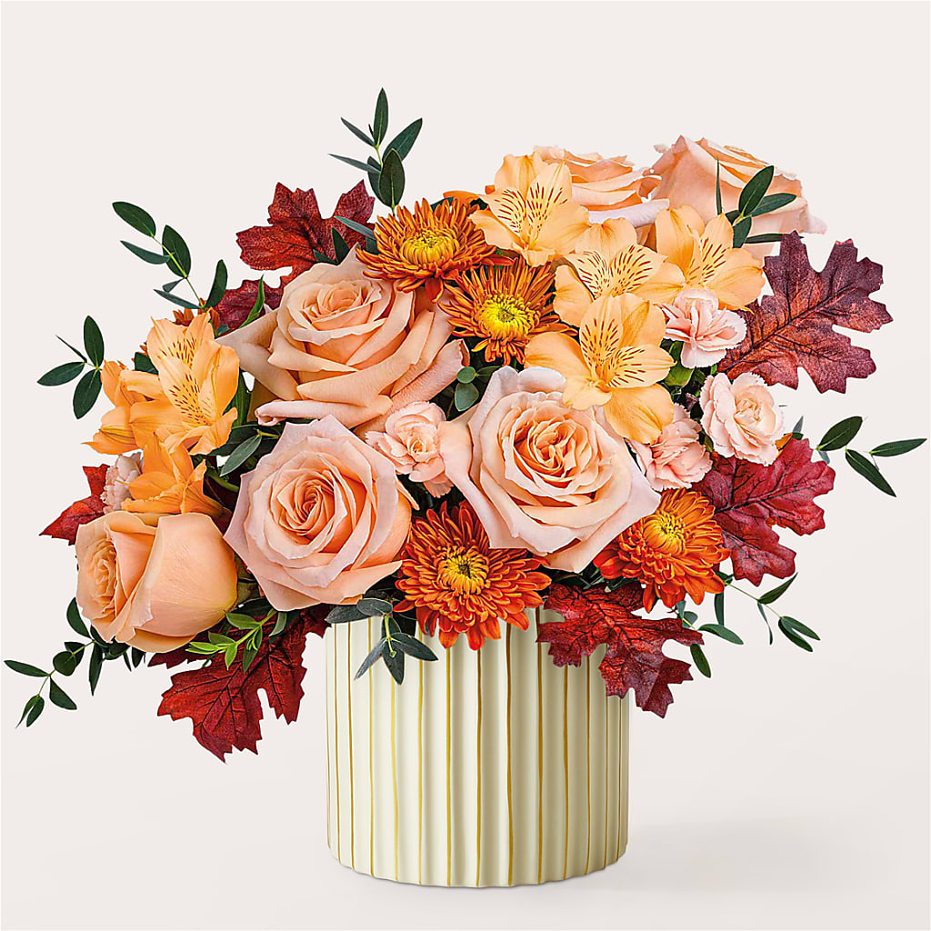 Spiced Latte Bouquet with Ivory Vase –  Family Florist, Red Springs NC