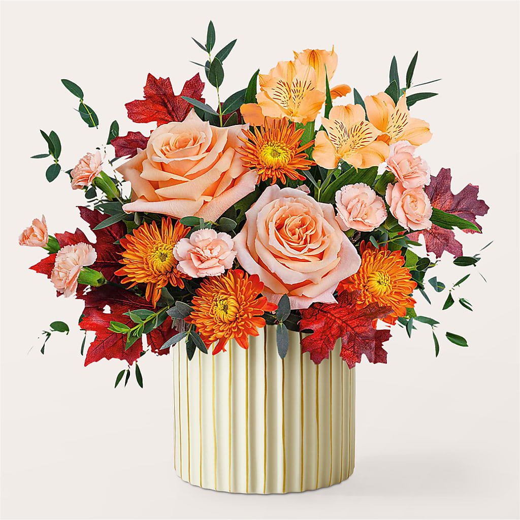 Spiced Latte Bouquet with Ivory Vase –  Family Florist, Red Springs NC