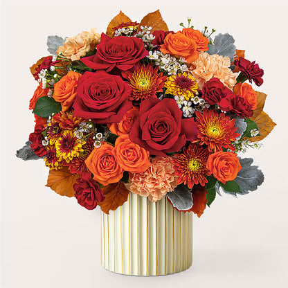 Merlot Bouquet with Ivory Vase –  Family Florist, Red Springs NC