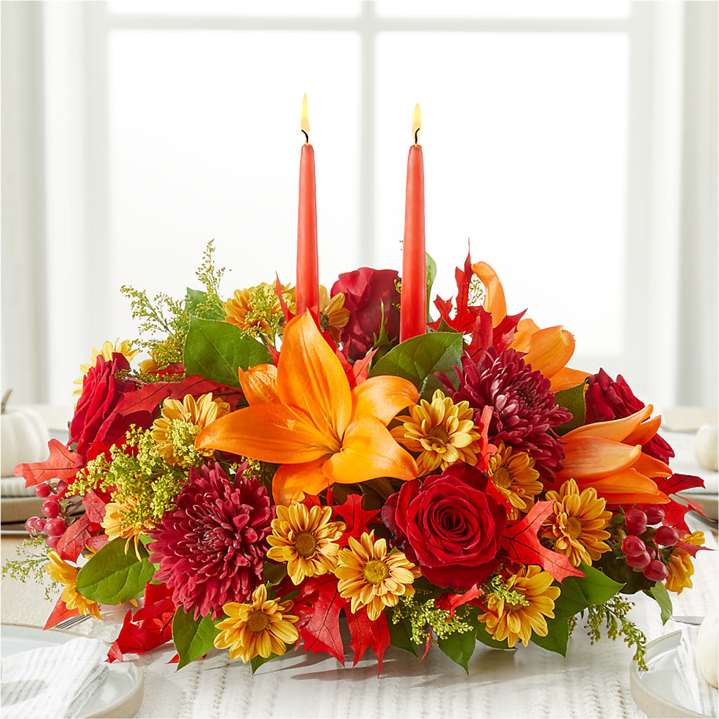Autumn's Embrace Centerpiece –  Family Florist, Red Springs NC