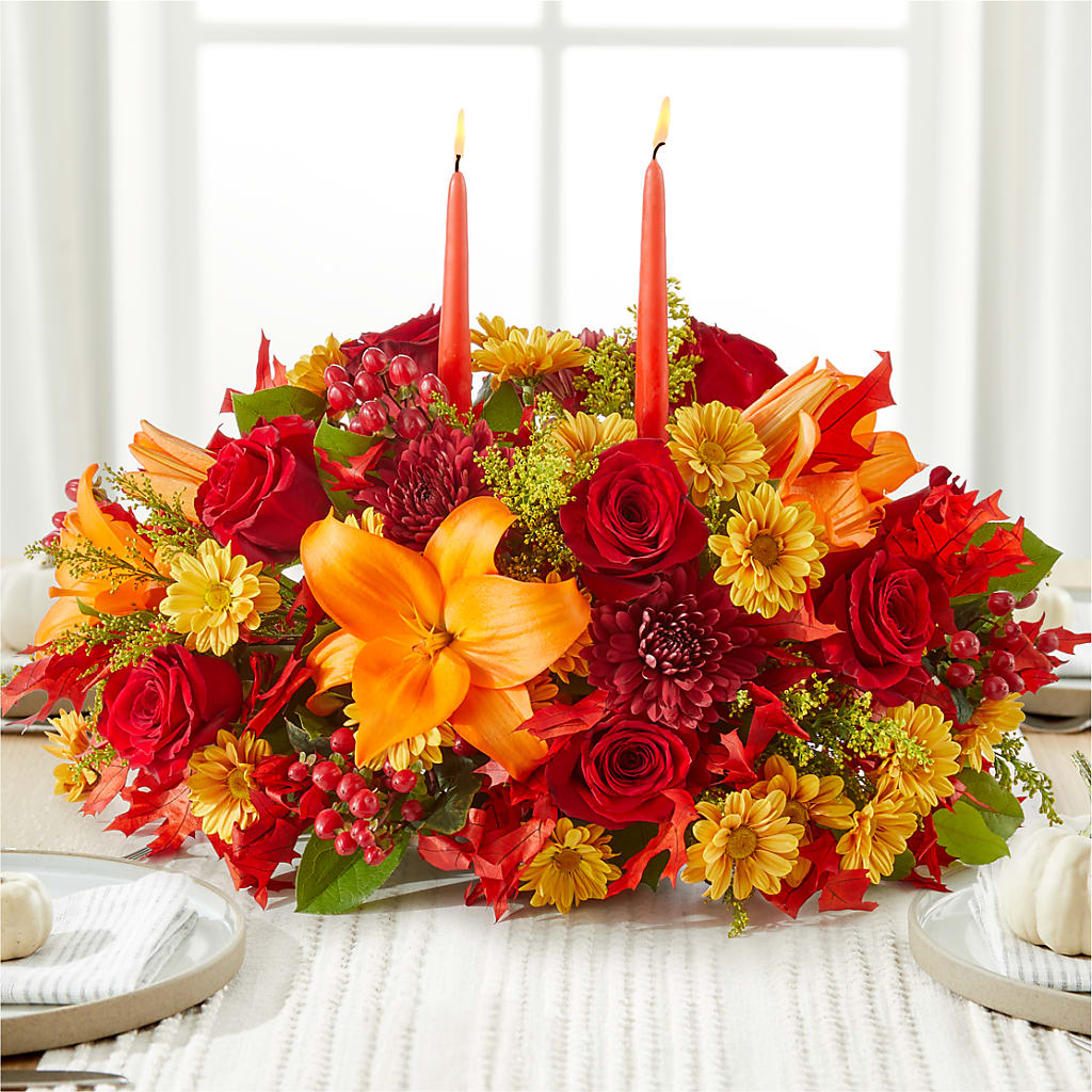 Autumn's Embrace Centerpiece –  Family Florist, Red Springs NC