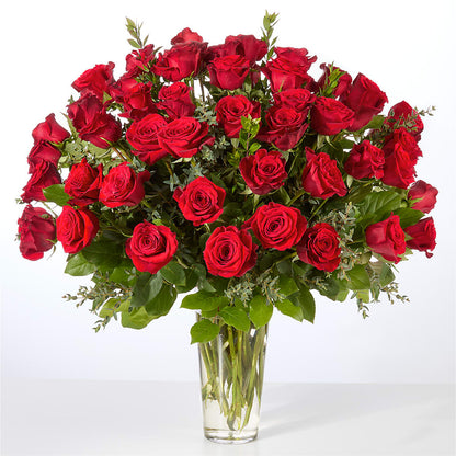 Forever Yours Fifty Stem Red Rose Bouquet –  Family Florist, Red Springs NC