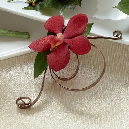 Red Mokara Boutonniere –  Family Florist, Red Springs NC